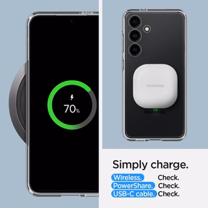 Spigen Ultra Hybrid viedtālruņa apvalks Samsung Galaxy S24 - caurspīdīgs