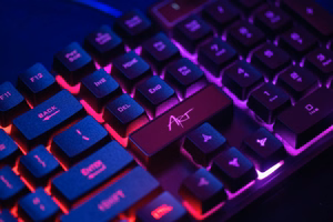 ART set wire keyboard USB A QWERTY with light + wire mouse USB A with light AK-50 black