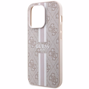 Guess 4G Printed Str Magnētiskais viedtālruņa apvalks iPhone 15 Pro - rozā
