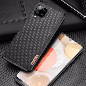 Dux Ducis Fino apvalks pārklāts ar neilona materiālu Samsung Galaxy A42 5G melns