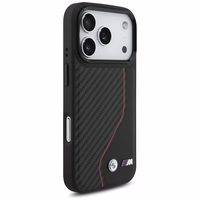 BMW M Carbon Line & Logo MagSafe viedtālruņa apvalks iPhone 17 Pro - sarkans