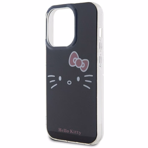 Hello Kitty IML Kitty Face viedtālruņa apvalks iPhone 15 Pro - melna