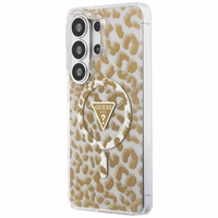Guess maciņš IML Leopard Print Triangle MagSafe for Samsung Galaxy S26 Ultra brūns