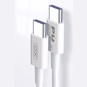 XO kabelis NB-Q190A PD USB-C - USB-C 1,0m 60W balts