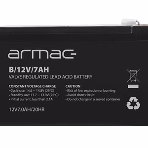 Armac B/12V/7Ah – universāls 12 V gela akumulators UPS sistēmām, 7 Ah