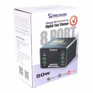 MECHANIC iCharge 8C 8-Port DC barošanas avots PD QC3.0