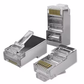 Qoltec 54556 RJ45 modular connector | CAT6 | FTP |zelta-plated contacts | 100 pieces