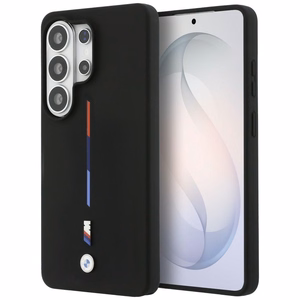 BMW M Silikona Tricolor Line MagSafe Maciņš priekš Samsung Galaxy S26 Ultra - melns