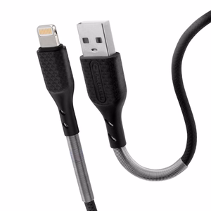 Кабель USB A - Lightning Forcell F-Energy 2,4A 12W Carbon 1 м CB-01A чёрный