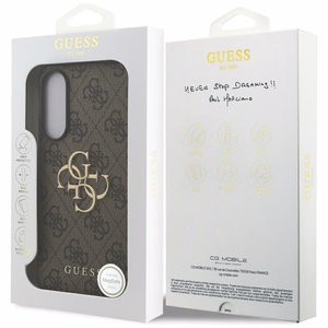 Чехол GUESS для SAMSUNG S25 Edge GUHCS25E4GMGBR (4G PU Big Logo) коричневый