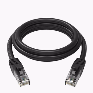Orico PUG-C6 CAT6 1000Mbps RJ45 Ethernet tīkla kabelis LAN apaļš 8m - melna