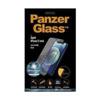 PanzerGlass E2E Super+ Microfracture antibakteriālais rūdītais stikls iPhone 12 mini – ar melnu ietvaru