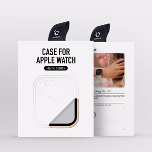 Rūdīta stikla korpuss Dux Ducis Hamo Apple Watch 44mm rozā krāsā