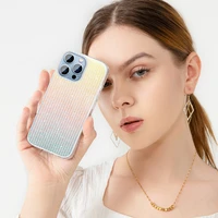 Kingxbar Travel Series grezns elegants viedtālruņa apvalks iPhone 13 Pro zils-oranžs (Mākoņi)