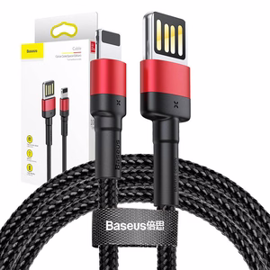Baseus Cafule Divpusējs USB Lightning kabelis 2,4A 1m (melns+sarkans)