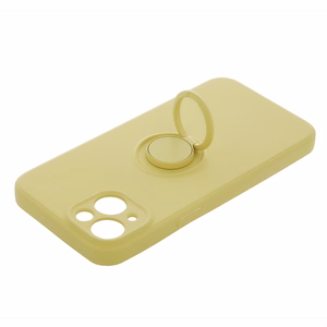 Viedtālruņa apvalks ar pirksta turētāju iPhone 15 6,1" dzeltens