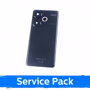 Aizmugurējais vāks saderīgs ar Xiaomi Poco F6 / melns / (Service Pack)