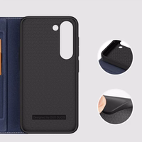 Dux Ducis Skin X2 viedtālruņa apvalks Samsung Galaxy S23+ atverams apvalks ar maku un statīvu zils