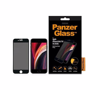 PanzerGlass E2E Super+ privātuma aizsargstikls iPhone 6 / 6s / 7 / 8 / SE 2020 / SE 2022 - ar melnu rāmi
