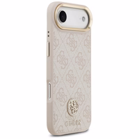 Guess 4G Strass Logo Magnētiskais viedtālruņa apvalks iPhone Air - rozā