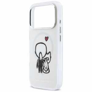 Karl Lagerfeld Karl & Choupette задняя MagSafe чехол для iPhone 17 Pro прозрачный
