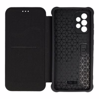 Razor ādas grāmatas tipa viedtālruņa apvalks Samsung Galaxy S23 FE melns