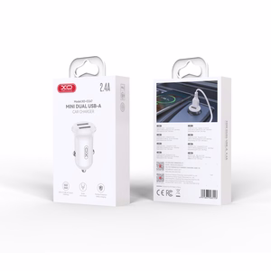 XO automašīnas lādētājs CC67 12W 2x USB balts