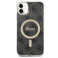 Guess GUHMN61H4STK iPhone 11 6.1" melns/melns cietais apvalks 4G MagSafe