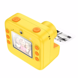 Digitālā bērnu kamera ar printeri Hoco 1MP 2,0" HD Ready DV200 dzeltena