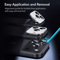 ESR Armorite kameras aizsargs iPhone 14 Pro / Pro Max / 15 Pro / Pro Max / 16 Pro / Pro Max / 17 Pro / Pro Max - melns