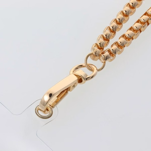 CHAIN #82 tālruņa siksniņa, piekariņš / auklas garums 80 cm (40 cm cilpā) / uz kakla – zelta