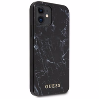 Guess Marble viedtālruņa apvalks iPhone 12 mini - melns