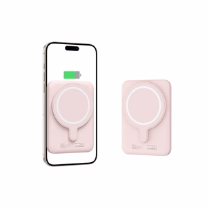 Tech-Protect LifeMag PB10 внешний аккумулятор с MagSafe 5000mAh 15W порт USB-C - розовый + кабель USB-C