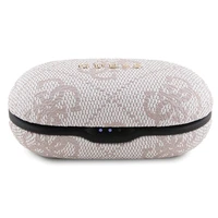 TWS Guess 4G Metal Bluetooth austiņas ar ENC uzlādes staciju - rozā