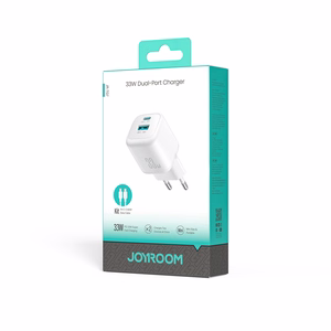 Joyroom JR-TG7 33W USB-A + USB-C sienas lādētājs ar 60W USB-C uz USB-C 1m kabeli balts