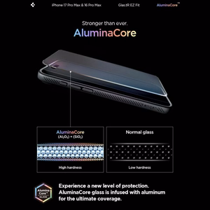 Spigen Glas.tR EZ Fit rūdīto aizsargstiklu komplekts iPhone 16 Pro Max / 17 Pro Max – 2 gab.