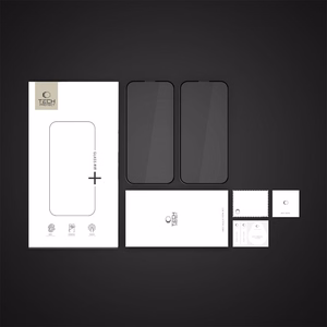 Tech-Protect Glass Fit+ 2-pack tempered glass for iPhone 17e / 16e / 14 / 13 Pro / 13 - black