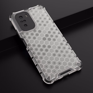 Honeycomb Case armor cover with TPU Bumper for Xiaomi Redmi K40 Pro+ / K40 Pro / K40 / Poco F3 transparent