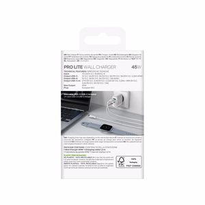 Puro Daily Prolite 45W USB-C USB-A Power Delivery lādētājs ar USB-C kabeli - balts