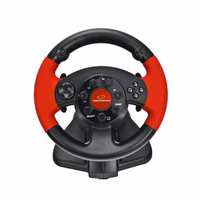 xlyne EG103 Gaming Controller Steering wheel PC,Playstation 2,Playstation 3 Digital melns,sarkans