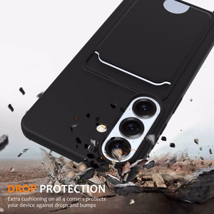 Hurtel TPU maciņš ar karšu turētāju un pleca siksnu modelim Samsung Galaxy S26 – melns
