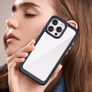 Outer Space viedtālruņa apvalks ar gēla rāmi iPhone 16 Pro - melns