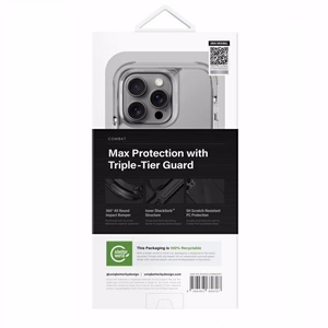 Uniq Combat iPhone 16 Pro 6.3" Magnētiskais uzlādes viedtālruņa apvalks pelēks/akmens pelēks