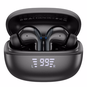 Bezdvadu Bluetooth austiņas TWS ANC + ENC EQ5 melnās