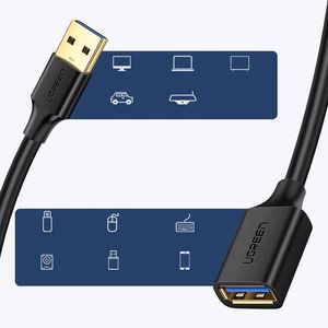 USB kabelis Ugreen USB 3.0 ligzda - USB 3.0 spraudnis 1M