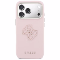 Guess HC PU FW RESIN LOGO PINK korpuss priekš iPhone 17 Pro Max 6,9"