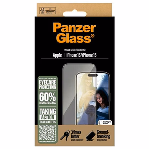 PanzerGlass EyeCare aizsargstikls iPhone 16 6.1" Īpaši platais pielietojums 2865