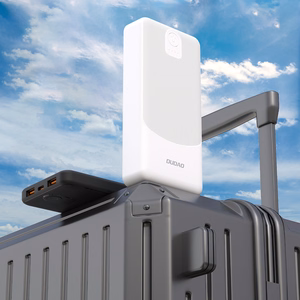 Dudao K10 10000mAh 2.4A portatīvais lādētājs ar 2 × USB-A pieslēgvietām – balts