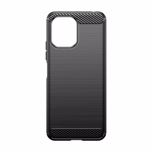 Elastīgs oglekļa raksta viedtālruņa apvalks Xiaomi Redmi 12 Carbon Case - melns