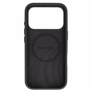 Liavec Silky vāciņš ar metāla kameras ietvaru, paredzēts iPhone 18 Pro Max/17 Pro Max, melns